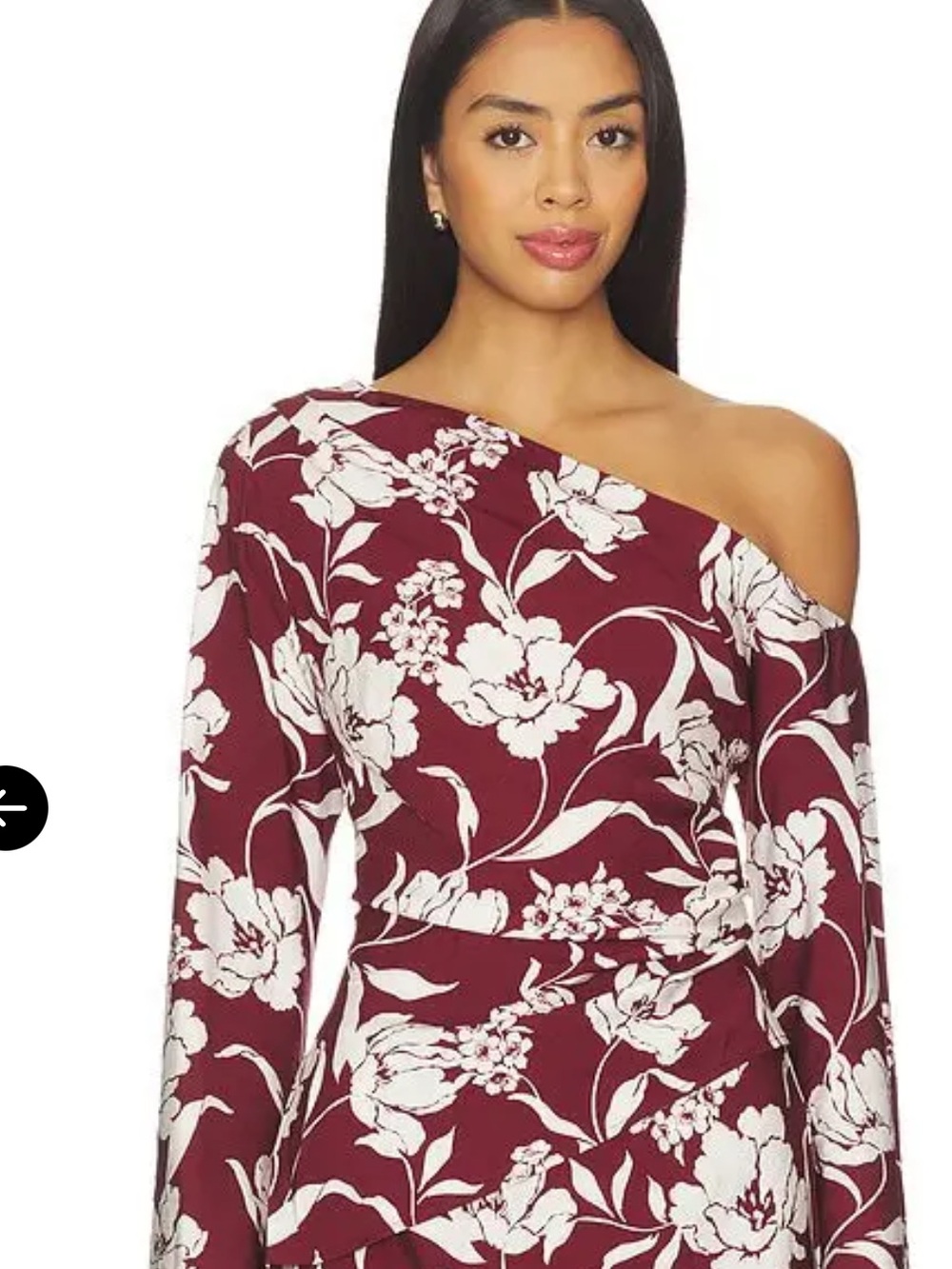MINKPINK Freda Top in wine floral
